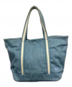 PORTER GIRLポーターガール）の古着「BOYFRIEND TOTE DENIM トートバッグ」｜スカイブルー/ブリーチ