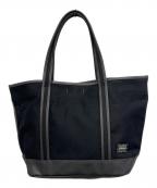 PORTER GIRLポーターガール）の古着「BOYFRIEND TOTE DENIM トートバッグ」｜ブラック/リジッド