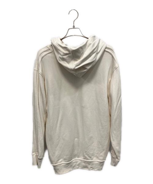 adidas（アディダス）adidas (アディダス) ROLLING LINKS 撥水 プルオーバー 長袖フーディー プルオーバーパーカー アイボリー サイズ:XXLの古着・服飾アイテム