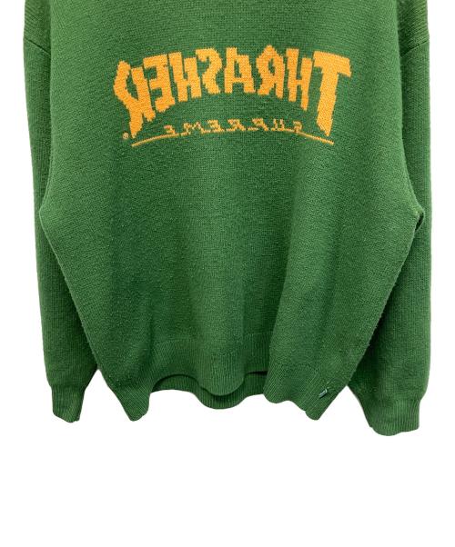 SUPREME（シュプリーム）SUPREME (シュプリーム) THRASHER (スラッシャー) 厚手ニット グリーン サイズ:XLの古着・服飾アイテム
