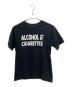 NUMBER (N)INE（ナンバーナイン）の古着「ALCOHOL CIGARETTES 半袖カットソー」｜ブラック