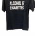 中古・古着 NUMBER (N)INE (ナンバーナイン) ALCOHOL CIGARETTES 半袖カットソー ブラック サイズ:3：6000円