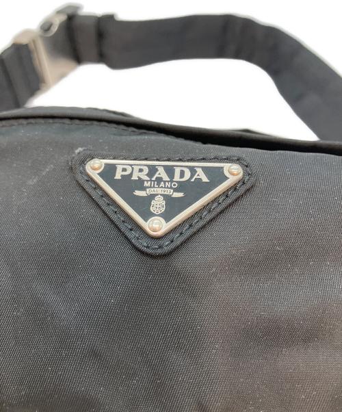 PRADA（プラダ）PRADA (プラダ) 84 ナイロンウエストポーチ ブラックの古着・服飾アイテム