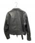 ENJOY (エンジョイ) ユーロヴィンテージ 70s-80s RIESジップ ダブルライダースジャケット ブラック サイズ:L：14000円