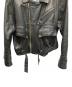 中古・古着 ENJOY (エンジョイ) ユーロヴィンテージ 70s-80s RIESジップ ダブルライダースジャケット ブラック サイズ:L：14000円