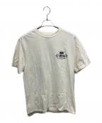 stussyステューシー）の古着「バックプリントTシャツ」｜ホワイト×ブラック