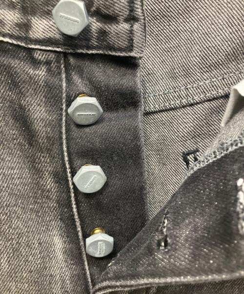 THUG CLUB（サグ クラブ）THUG CLUB (サグ クラブ) DOUBLE KNEE DAMAGE SHORTS デニムハーフパンツ グレー サイズ:3の古着・服飾アイテム