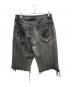 THUG CLUB (サグ クラブ) DOUBLE KNEE DAMAGE SHORTS デニムハーフパンツ グレー サイズ:3：25000円
