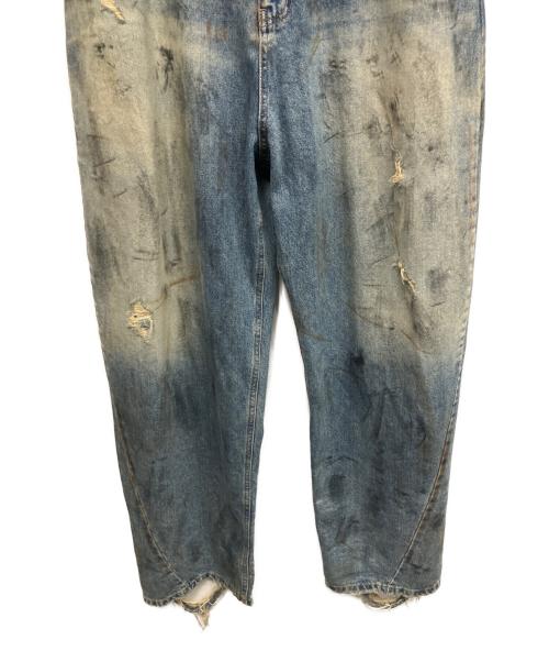 SKOOT HANDMEDOWNS（スクート ハンドミーダウンズ）SKOOT HANDMEDOWNS (スクート ハンドミーダウンズ) MECHANIC DENIM PANTS ダメージ加工デニムパンツ ブルー サイズ:Lの古着・服飾アイテム