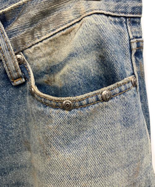 SKOOT HANDMEDOWNS（スクート ハンドミーダウンズ）SKOOT HANDMEDOWNS (スクート ハンドミーダウンズ) MECHANIC DENIM PANTS ダメージ加工デニムパンツ ブルー サイズ:Lの古着・服飾アイテム