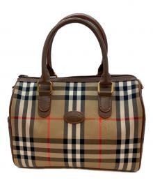 BURBERRY（バーバリー）の古着「ノバチェック柄 ハンドバッグ」｜ブラウン
