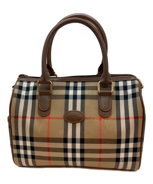 BURBERRY（バーバリー）BURBERRY (バーバリー) ノバチェック柄 ハンドバッグ ブラウンの古着・服飾アイテム