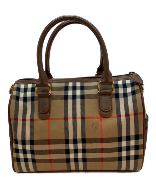 BURBERRY（バーバリー）BURBERRY (バーバリー) ノバチェック柄 ハンドバッグ ブラウンの古着・服飾アイテム