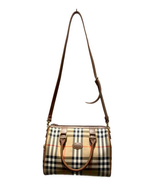 BURBERRY（バーバリー）BURBERRY (バーバリー) ノバチェック柄 ハンドバッグ ブラウンの古着・服飾アイテム