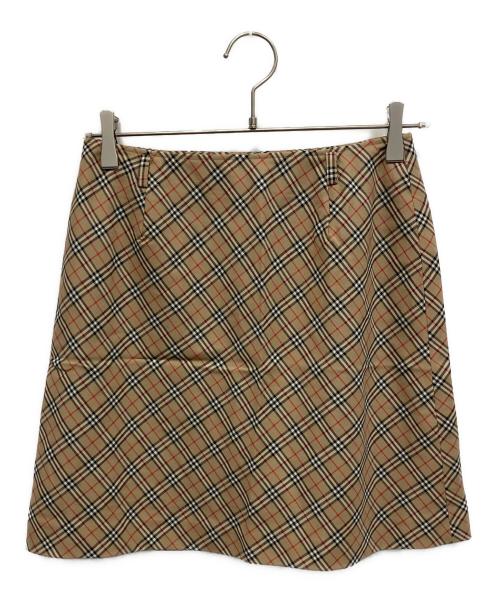 Burberry's（バーバリーズ）Burberry's (バーバリーズ) ノバチェック スカート ベージュ サイズ:40の古着・服飾アイテム