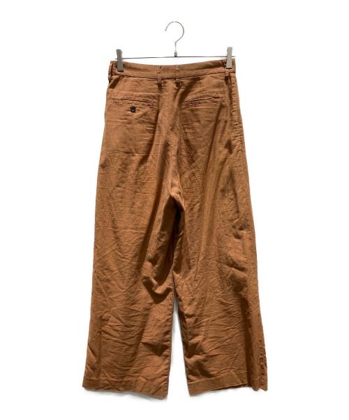 JOURNAL STANDARD relume（ジャーナルスタンダード レリューム）JOURNAL STANDARD relume (ジャーナルスタンダード レリューム) リネン混ワイドパンツ ブラウン サイズ:38の古着・服飾アイテム