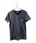 HARLEY-DAVIDSONハーレーダビッドソン）の古着「USA製 ポケTee 半袖カットソー」｜グレー
