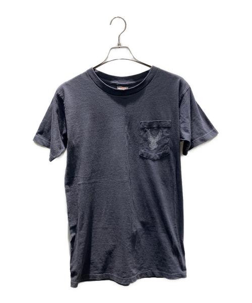 HARLEY-DAVIDSON（ハーレーダビッドソン）HARLEY-DAVIDSON (ハーレーダビッドソン) USA製 ポケTee 半袖カットソー グレー サイズ:Mの古着・服飾アイテム