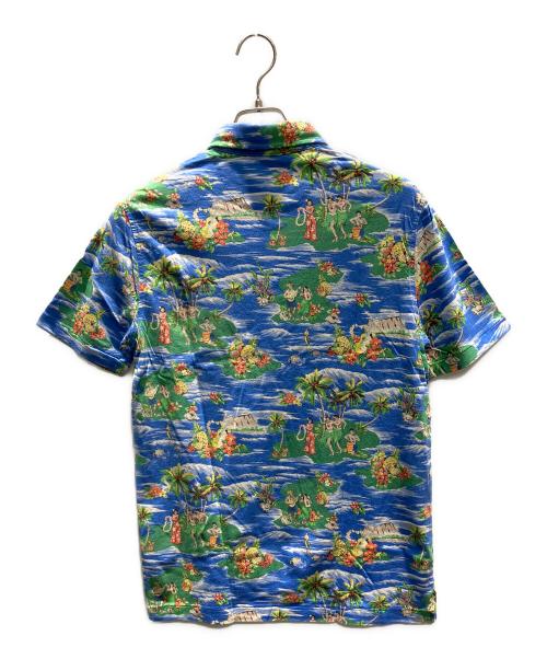 POLO RALPH LAUREN（ポロ・ラルフローレン）POLO RALPH LAUREN (ポロ・ラルフローレン) ハワイアン柄 ポロシャツ ブルー サイズ:XSの古着・服飾アイテム