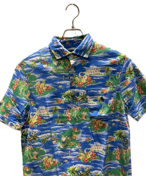 POLO RALPH LAUREN（ポロ・ラルフローレン）POLO RALPH LAUREN (ポロ・ラルフローレン) ハワイアン柄 ポロシャツ ブルー サイズ:XSの古着・服飾アイテム