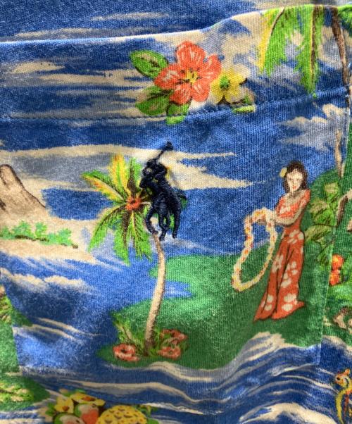 POLO RALPH LAUREN（ポロ・ラルフローレン）POLO RALPH LAUREN (ポロ・ラルフローレン) ハワイアン柄 ポロシャツ ブルー サイズ:XSの古着・服飾アイテム