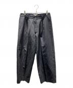BLURHMSブラームス）の古着「Wool Ramie Super Wide Slacks ワイドスラックス」｜ブラック