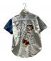 BETTY BOOP (ベティー・ブープ) ジップシャツ 半袖シャツ ブルー×ホワイト サイズ:M：7000円