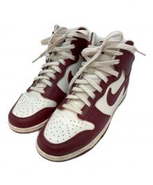 NIKE（ナイキ）の古着「Women's DUNK HIGH "TEAM RED" ダンク ハイ ハイカットスニーカー」｜ボルドー×ホワイト
