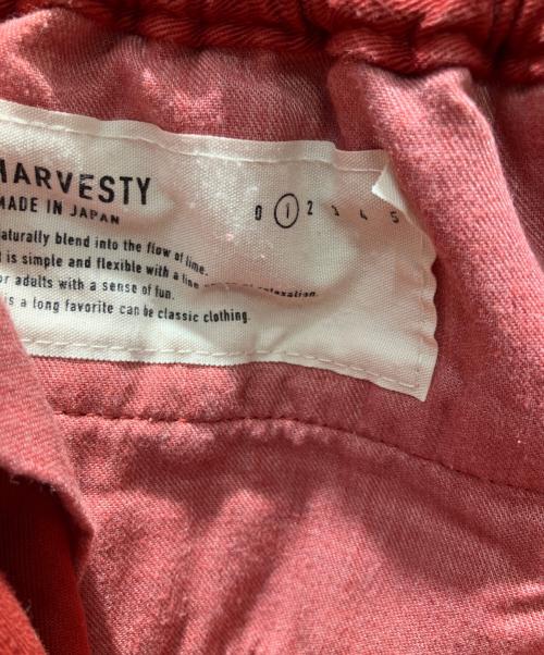 HARVESTY（ハーベスティー）HARVESTY (ハーベスティー) コットンチノクロスサーカスパンツ レッド サイズ:1の古着・服飾アイテム