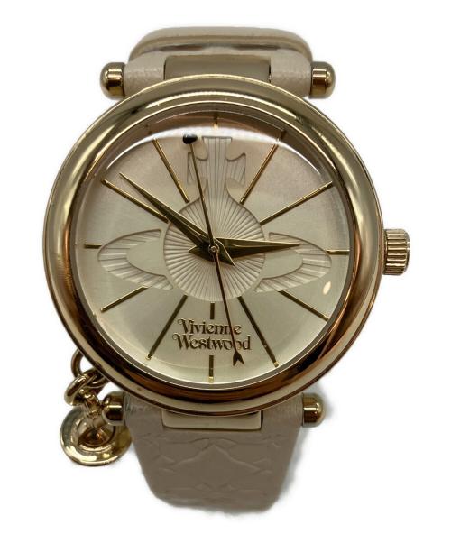 Vivienne Westwood（ヴィヴィアンウエストウッド）Vivienne Westwood (ヴィヴィアンウエストウッド) クォーツ レザーベルト 腕時計の古着・服飾アイテム