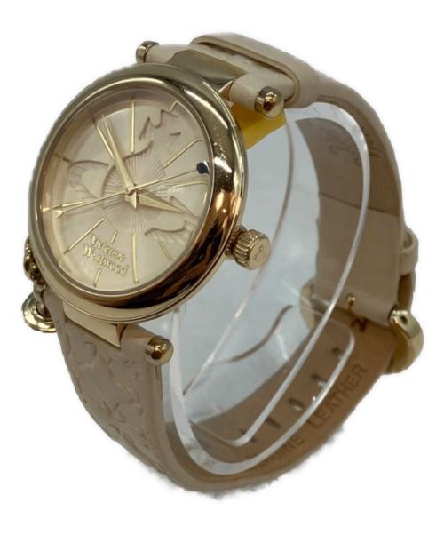 Vivienne Westwood（ヴィヴィアンウエストウッド）Vivienne Westwood (ヴィヴィアンウエストウッド) クォーツ レザーベルト 腕時計の古着・服飾アイテム