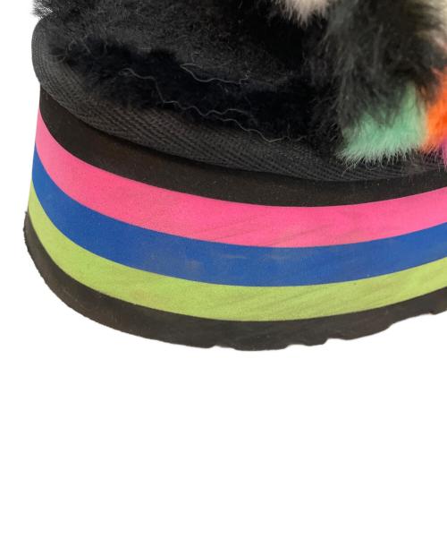UGG（アグ）UGG (アグ) ディスコ チェックス スライド サンダル ブラック サイズ:25cmの古着・服飾アイテム