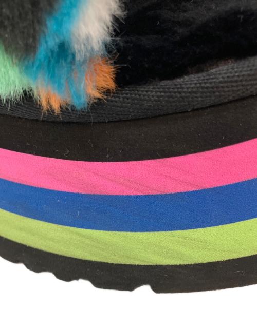 UGG（アグ）UGG (アグ) ディスコ チェックス スライド サンダル ブラック サイズ:25cmの古着・服飾アイテム