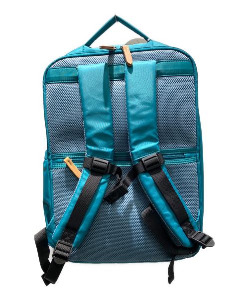 kabag（カバッグ）kabag (カバッグ) はっ水ナイロン ガバッと開く時短リュック リュック ターコイズの古着・服飾アイテム