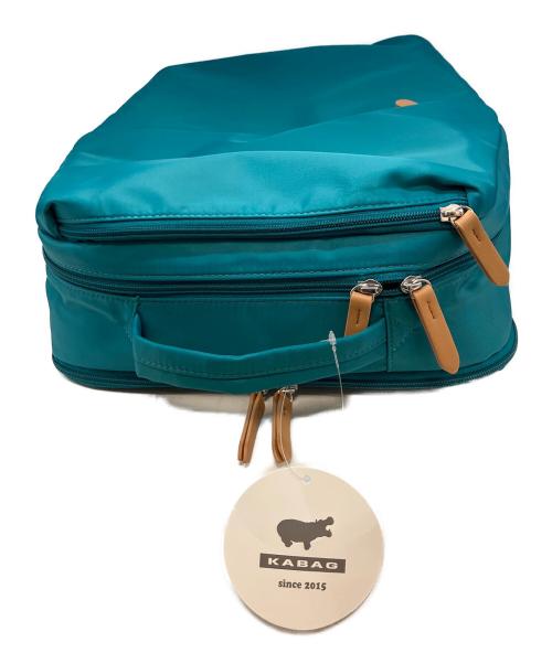 kabag（カバッグ）kabag (カバッグ) はっ水ナイロン ガバッと開く時短リュック リュック ターコイズの古着・服飾アイテム