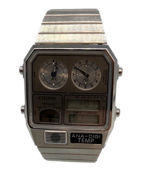 CITIZEN（シチズン）CITIZEN (シチズン) 500本限定モデル RECORD LABEL Metallic ANA-DIGI TEMP 8989-00B1N0HJ SSブレスレット デジアナウォッチの古着・服飾アイテム