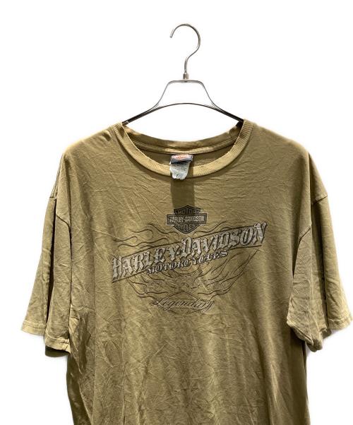 HARLEY-DAVIDSON（ハーレーダビッドソン）HARLEY-DAVIDSON (ハーレーダビッドソン) 半袖カットソー カーキ サイズ:XLの古着・服飾アイテム