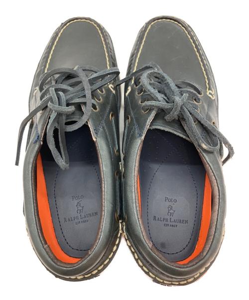 POLO RALPH LAUREN（ポロ・ラルフローレン）POLO RALPH LAUREN (ポロ・ラルフローレン) デッキシューズ ネイビー×オレンジ サイズ:不明の古着・服飾アイテム