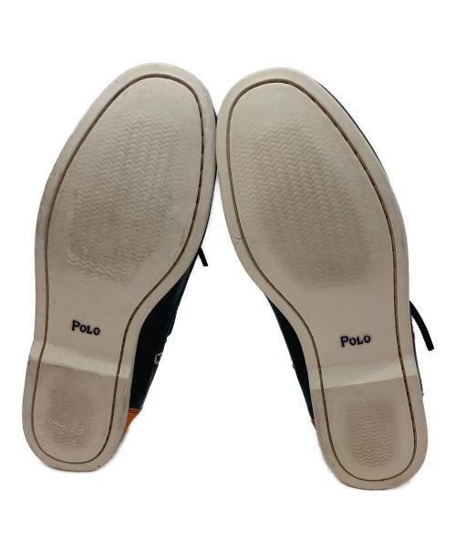 POLO RALPH LAUREN（ポロ・ラルフローレン）POLO RALPH LAUREN (ポロ・ラルフローレン) デッキシューズ ネイビー×オレンジ サイズ:不明の古着・服飾アイテム
