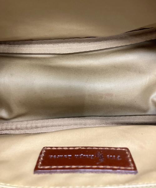 POLO RALPH LAUREN（ポロ・ラルフローレン）POLO RALPH LAUREN (ポロ・ラルフローレン) PVC セカンドバッグ ブラウン×ベージュの古着・服飾アイテム