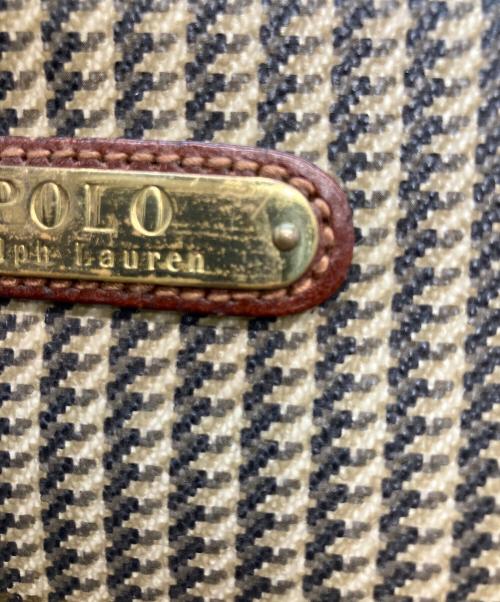 POLO RALPH LAUREN（ポロ・ラルフローレン）POLO RALPH LAUREN (ポロ・ラルフローレン) PVC セカンドバッグ ブラウン×ベージュの古着・服飾アイテム