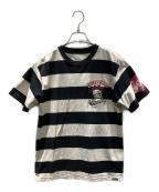 BETTY BOOP×THE BRAVEMANベティー・ブープ×ザ ブレイブマン）の古着「半袖カットソー」｜ブラック×ベージュ