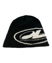 stussy×OUR LEGACY（ステューシー×アワーレガシー）の古着「Work Shop Oval Skullcap ニット帽」｜ブラック
