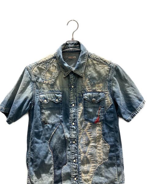 KAPITAL（キャピタル）KAPITAL (キャピタル) BOROデニムシャツ ブルー サイズ:Lの古着・服飾アイテム