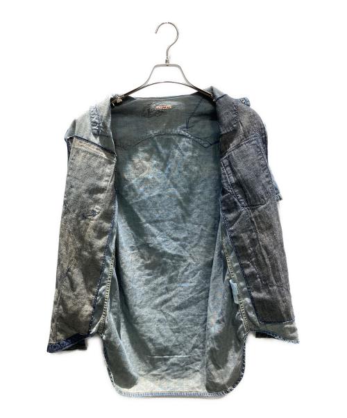 KAPITAL（キャピタル）KAPITAL (キャピタル) BOROデニムシャツ ブルー サイズ:Lの古着・服飾アイテム