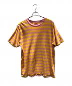 SUPREMEシュプリーム）の古着「Bar Stripe Tee 18SS 半袖カットソー」｜オレンジ×ピンク