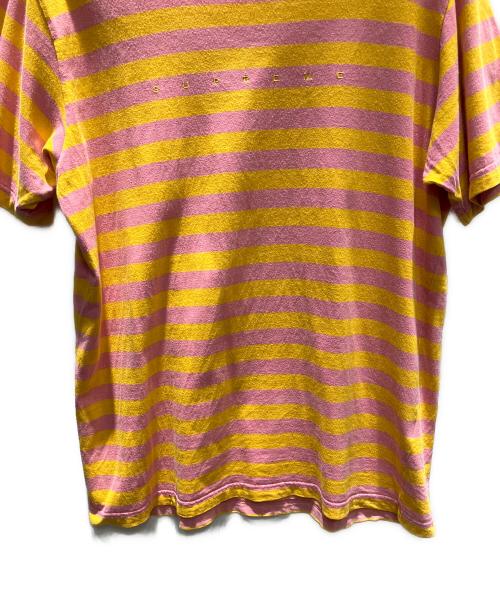 SUPREME（シュプリーム）SUPREME (シュプリーム) Bar Stripe Tee 18SS 半袖カットソー オレンジ×ピンク サイズ:Lの古着・服飾アイテム