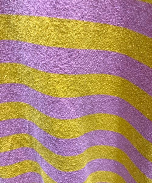 SUPREME（シュプリーム）SUPREME (シュプリーム) Bar Stripe Tee 18SS 半袖カットソー オレンジ×ピンク サイズ:Lの古着・服飾アイテム