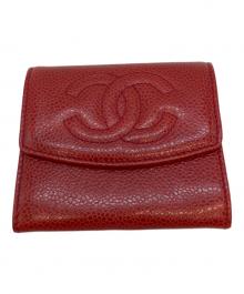 CHANEL（シャネル）の古着「キャビアスキン 2974285 コインケース」｜レッド