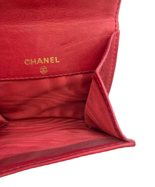 CHANEL（シャネル）CHANEL (シャネル) キャビアスキン 2974285 コインケース レッドの古着・服飾アイテム